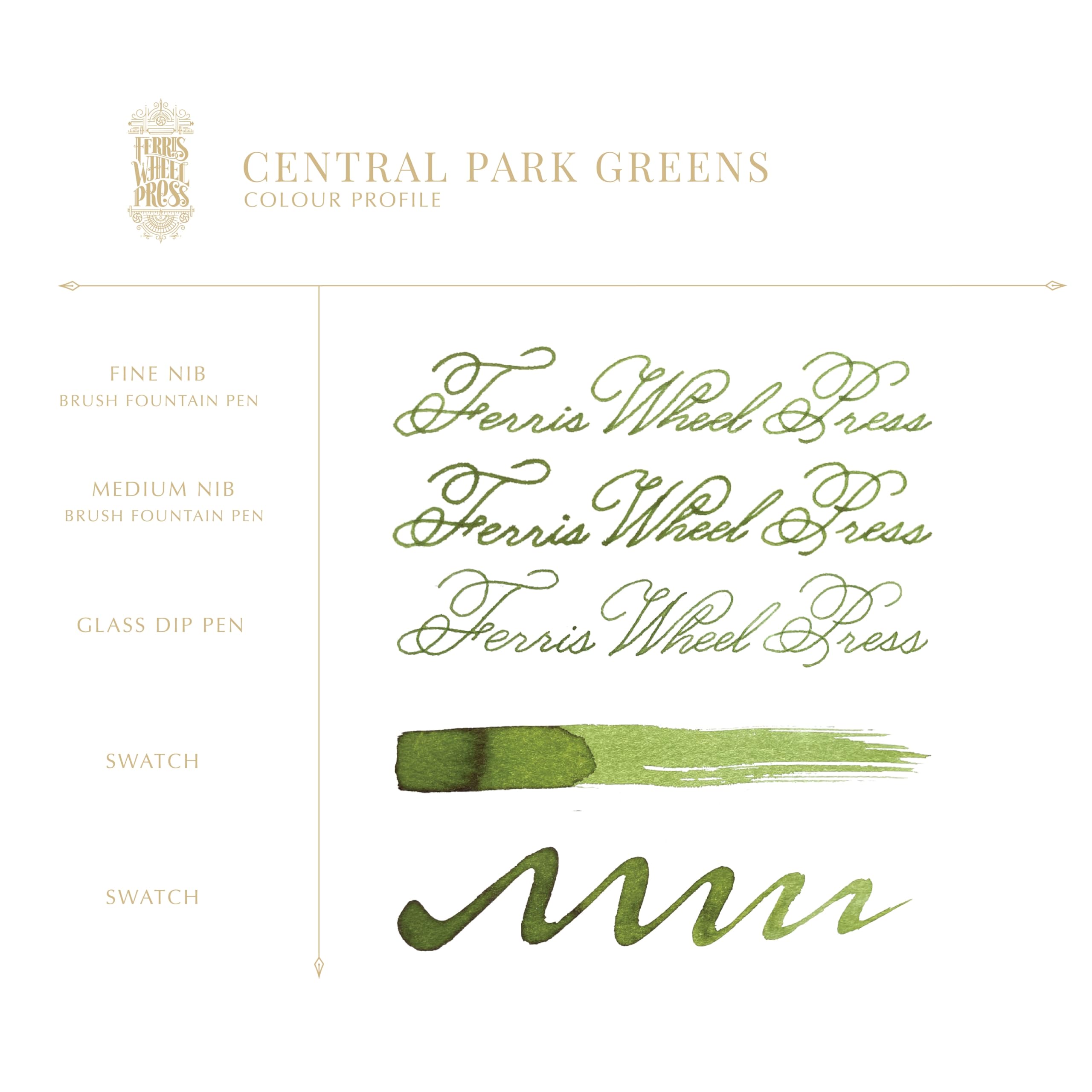 Ferris Wheel Press Fountain Pen Ink, Everyday Ink Collection, Lush Grassy Green, 38ml, 38 ml - Image 3