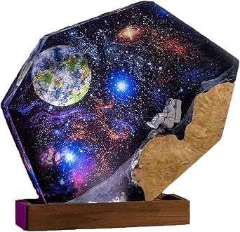 Ocean lamp, Night Light, Table lamp, Bedroom Decoration, Resin lamp, Handmade Wooden Table Resin lamp, Bedroom Decoration Gift 5.1 * 6.3in