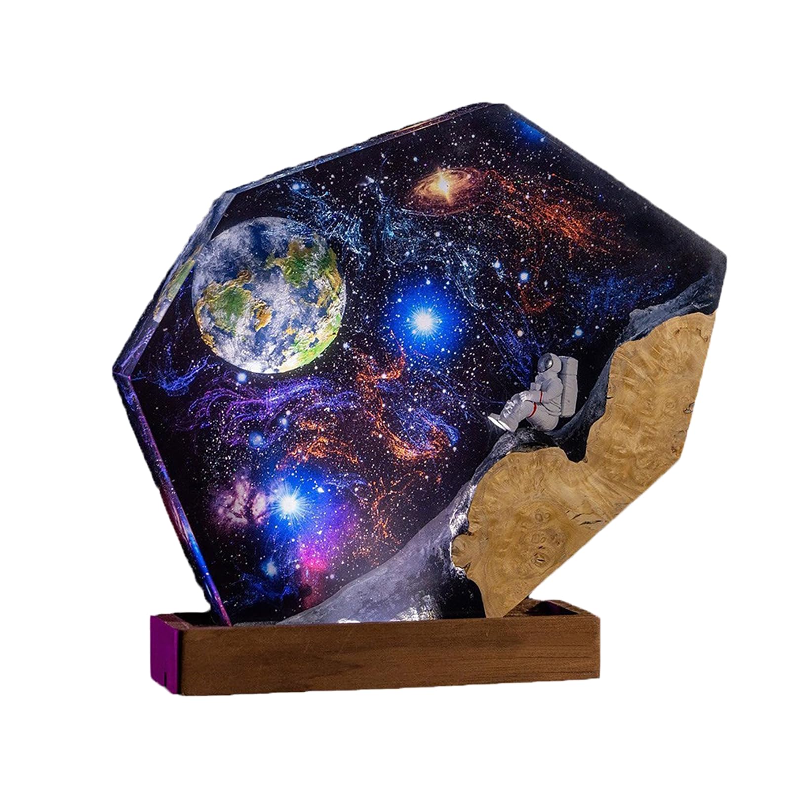 ZZPXMY Resin Ocean Lamp, Night Lamp, Table Lamp, Bedroom Decor, Multicolor, Epoxy Resin, 5.1 * 6.3in