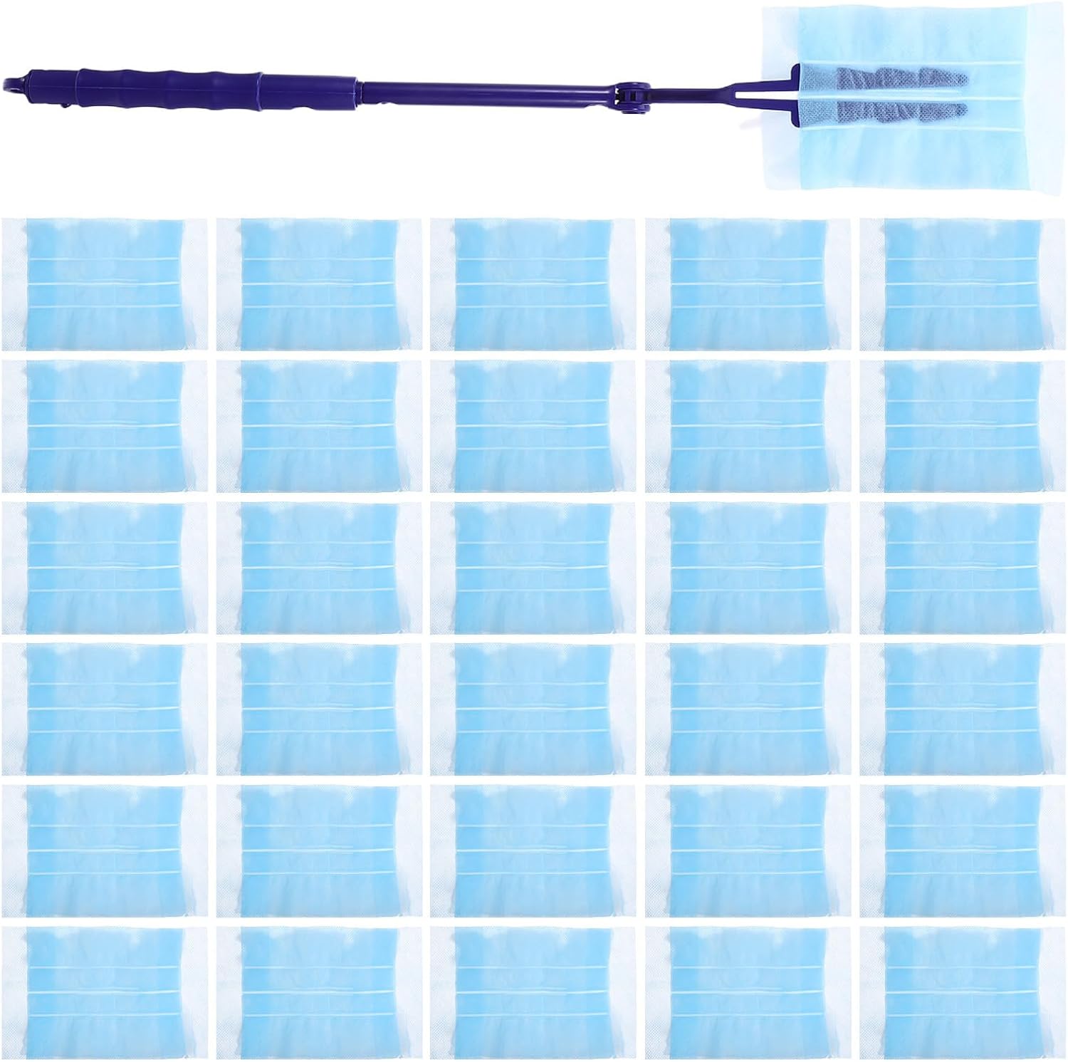 Kisangel Duster Reduces 41pcs Electronics and Anti-Static Refills for Soft Fiber Material, Disposable Replacement Pads Dusting Microparticles Efficiently Screens for Home and Office