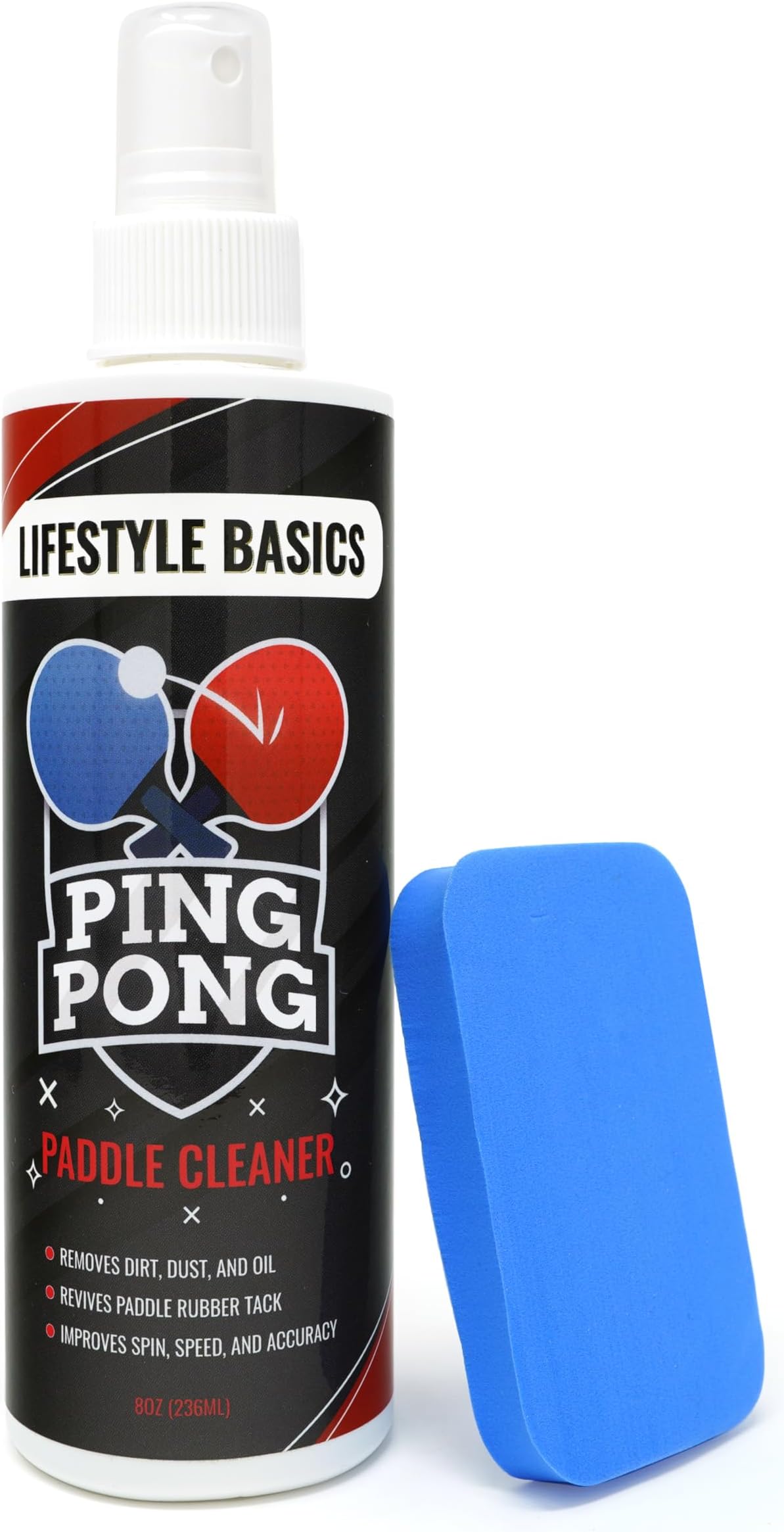 Ping Pong Paddle Cleaner - Rubber Cleaner and Wood Cleaner for Table Tennis Rackets