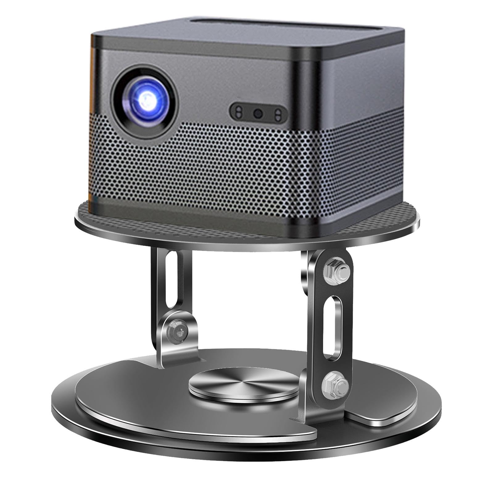 Base per proiettore, supporto per proiettore regolabile a 360 gradi, staffa per proiettore da tavolo, base di montaggio per videoproiettori per soggiorno, camera da letto, sala da pranzo | Inclinazione regolabile del supporto per proiettore in lega di all