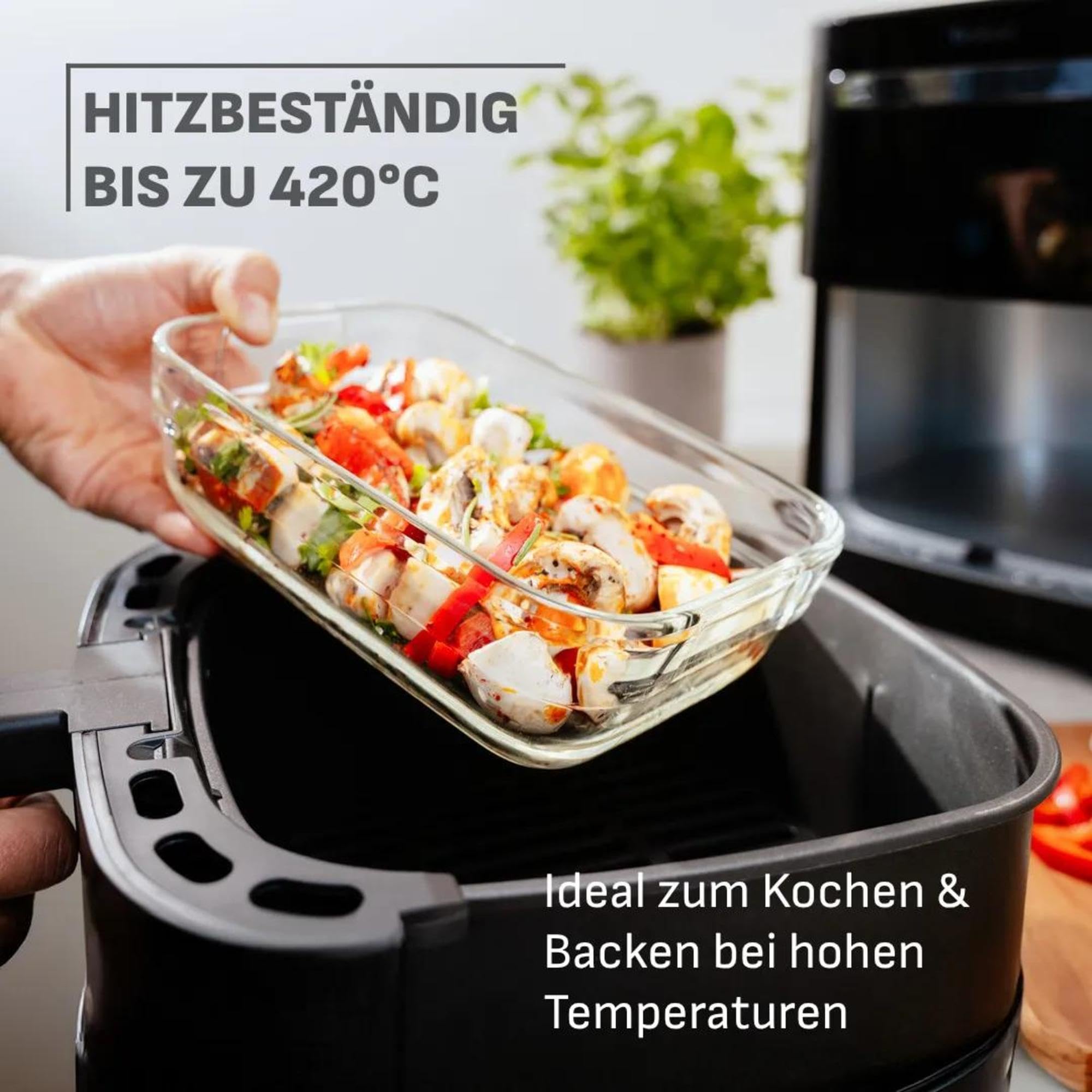 EMSA OneClick Glas Set 6-tlg. Lebensmittelaufbewahrungsboxen, Food storage