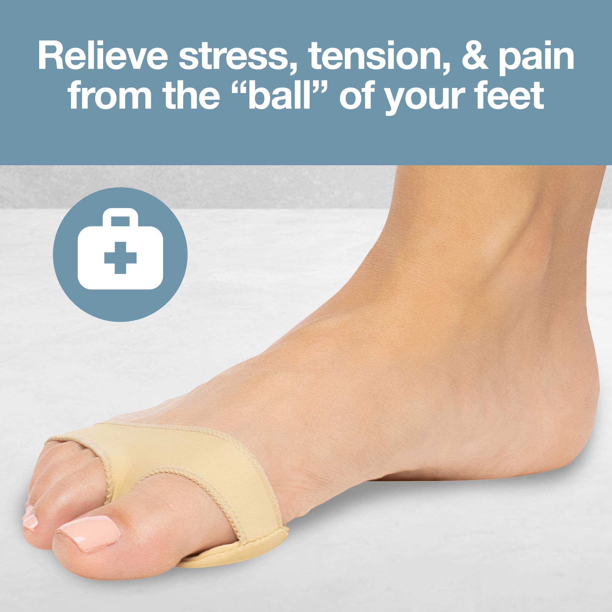 ZenToes Ball of Foot Pads Metatarsal Gel Cushions for Metatarsalgia