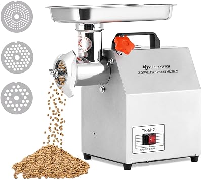 YUCHENGTECH Comercial Electric Animal Feed Pellet Machine Pet Food Pellet Machine 1500W for Commercial Mass Production Dog Cat Bird Feed with 3mm/5mm/7mm Molds 110V