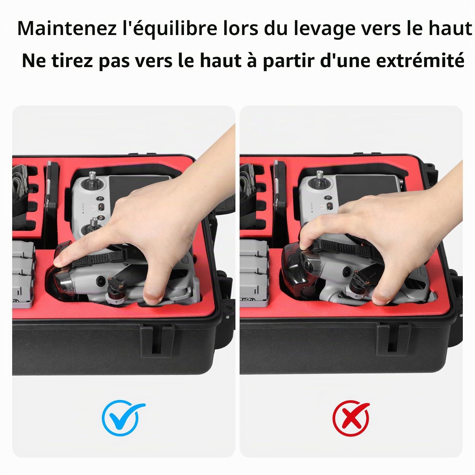FPVtosky Étui Rigide pour DJI Mini 5 Pro/Fly More Combo/Plus, Sac de Transport étanche pour Accessoires Mavic Mini5 Pro RC 2 [ Étui Seulement ]