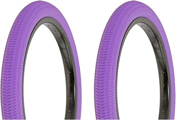 2 Bike Tires 18 x 1.95 Purple/Purple Side Wall DB-5031.Bicycle Tires