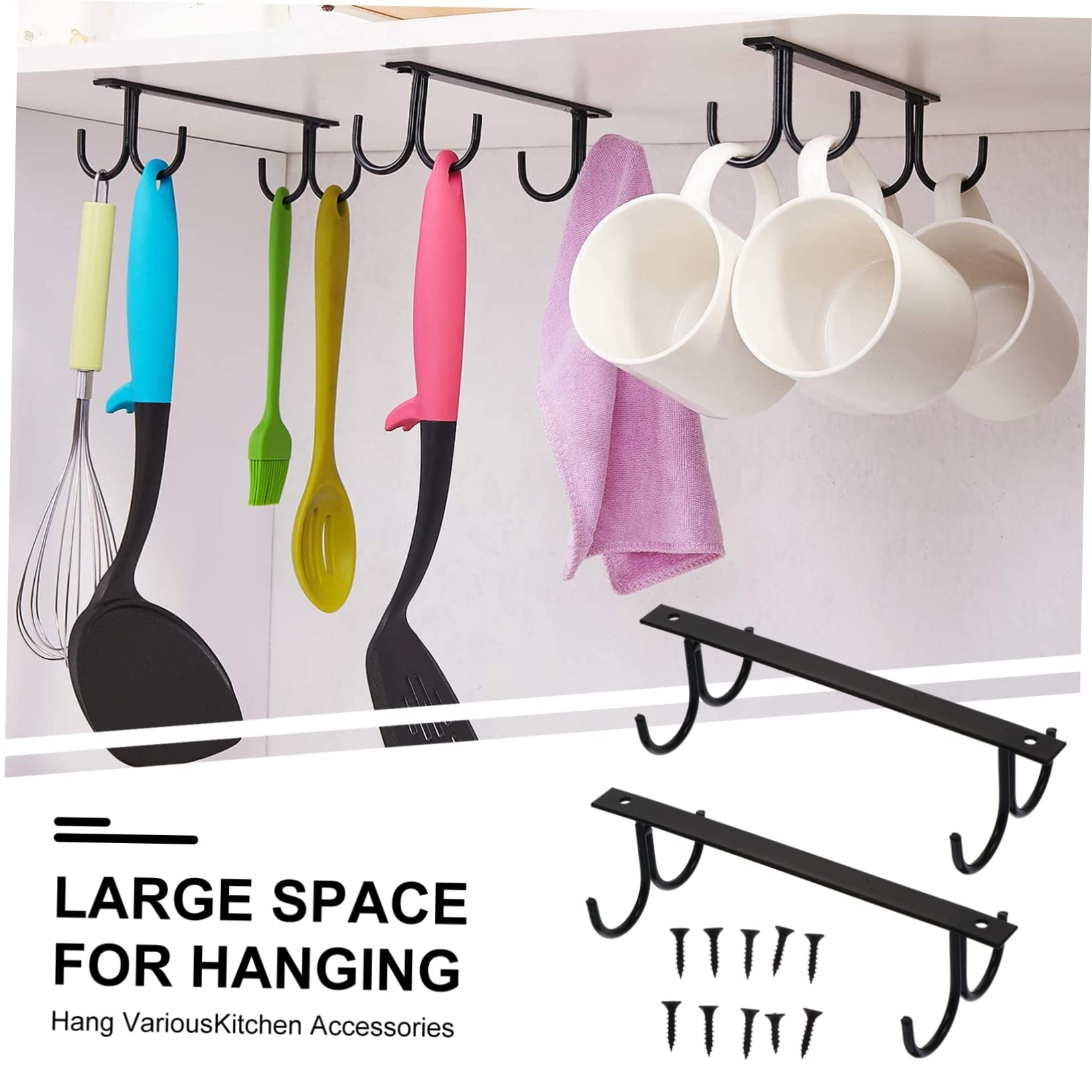 Alipis Lot De 2 De Rangement En Fer Pour Tasses Noirs Robustes Et