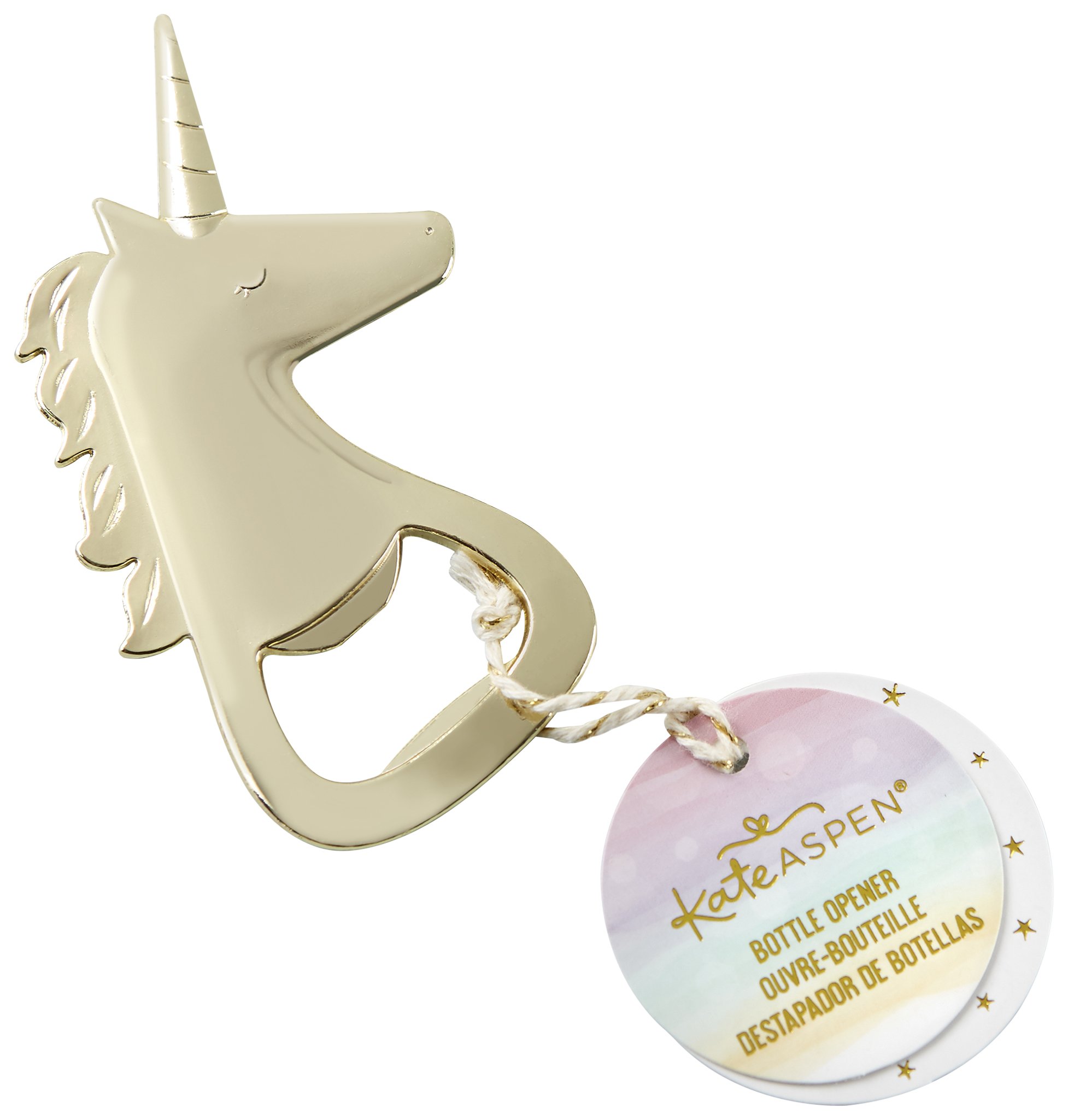 Kate Aspen Enchanted Unicorn Fantasy Shiny Bottle Opener, one Size, Multicolor