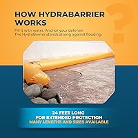 Vista 3 de La barrera original HydraBarrier Ultra - 24 pies de largo x 6 pulgadas de alto - Alternativa ligera y reutilizable para saco de arena - Tubo