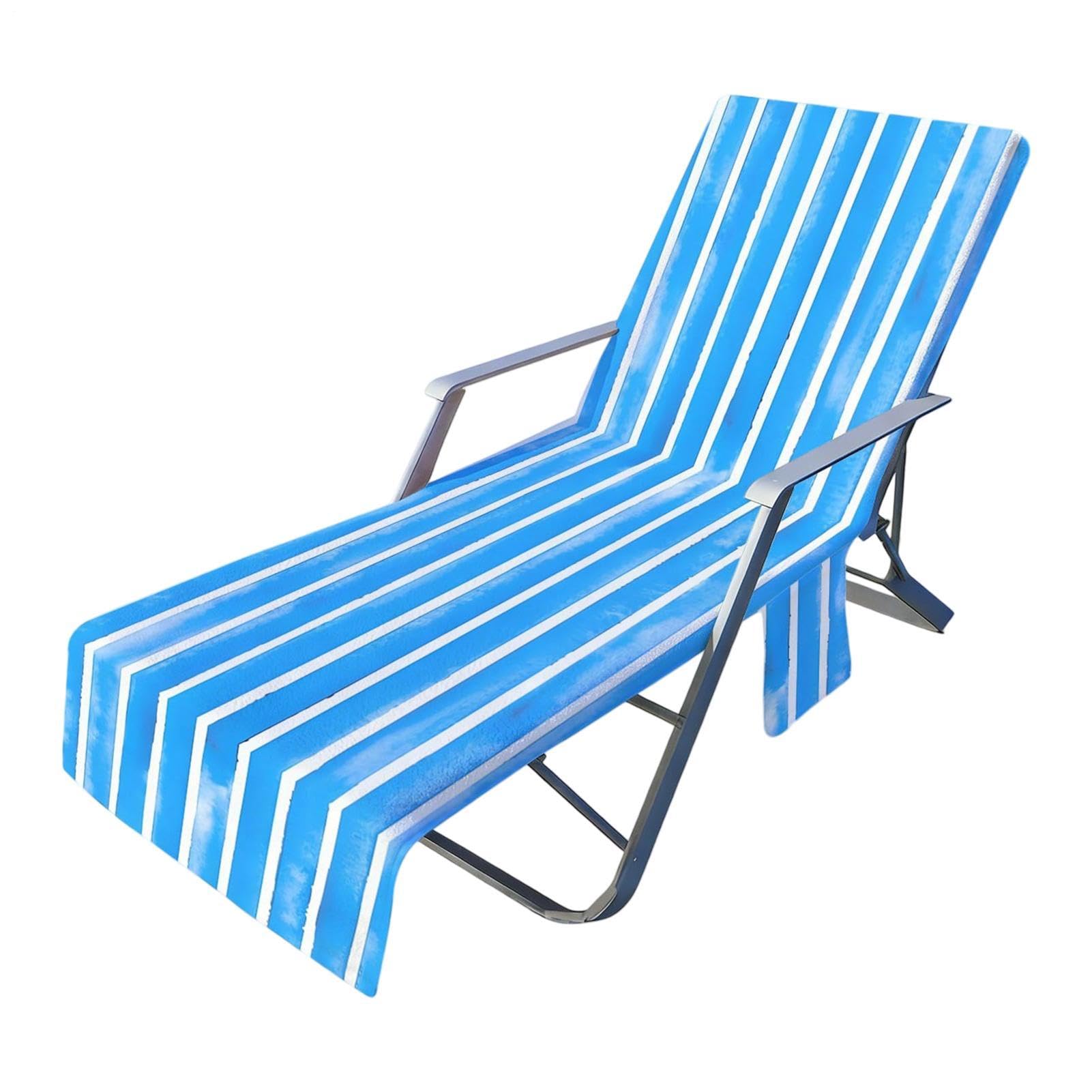 Housse de serviette pour chaise longue de jardin, drap de bain de soleil extérieur 210x74