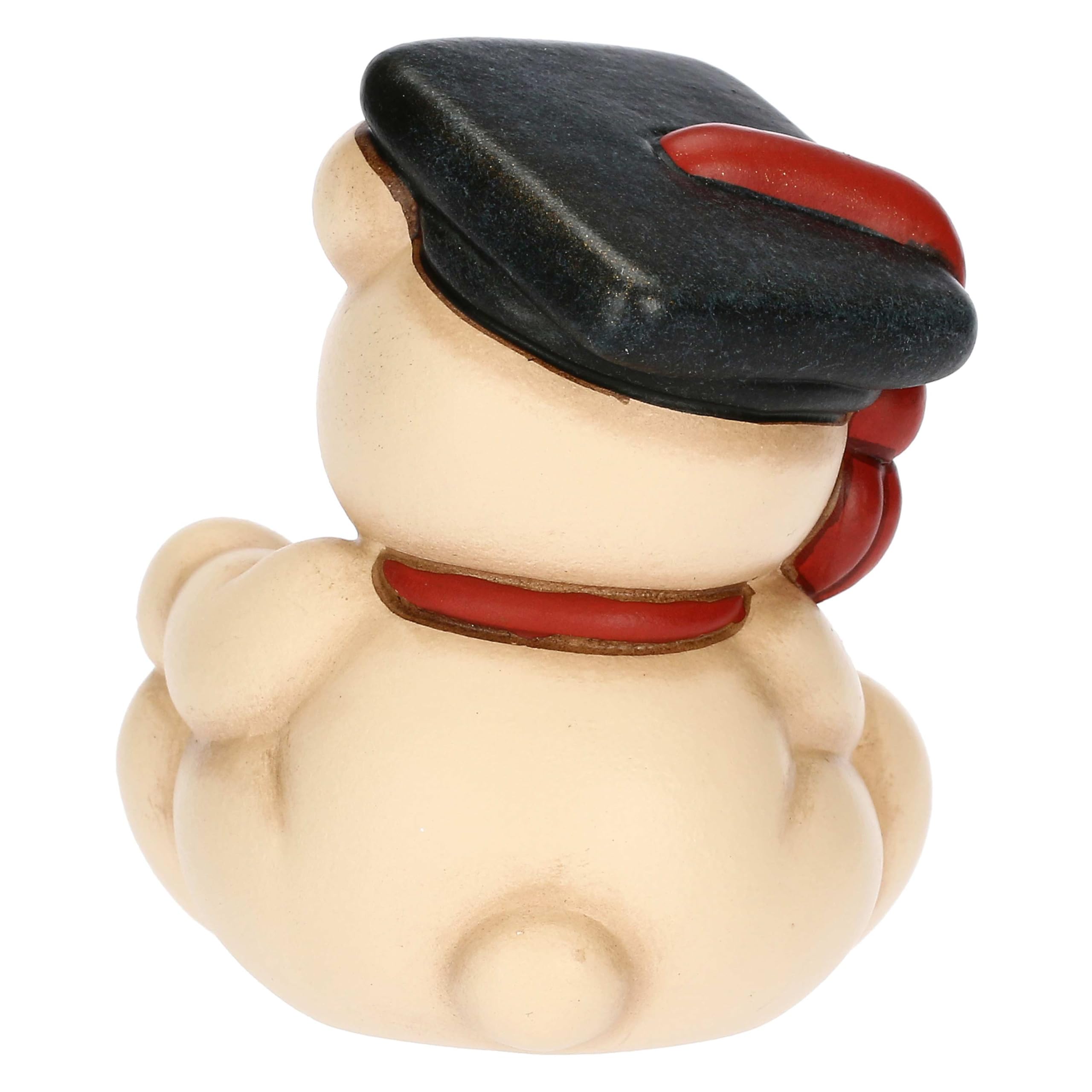 THUN, Bomboniera Teddy Laurea in Ceramica Decorata a Mano, Versione Piccola, 5.5 x 4.7 x 7.7 cm h
