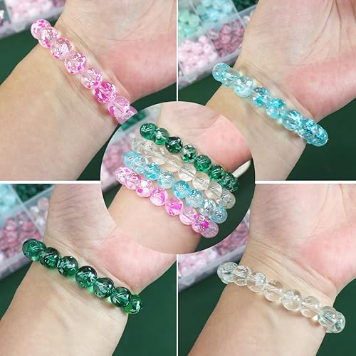 Miniatura 33 de Pamir Tong 1500 cuentas redondas de vidrio de 0.236 pulgadas a granel, cuentas de jade imitativo, cuentas sueltas para hacer joyas, aretes, collares