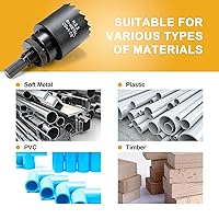 Vista 89 de Sierra perforadora de 4 1/8 pulgadas (4.134 in) para madera y plástico, broca de núcleo de cortador de agujeros bimetálico HSS para paneles de yeso