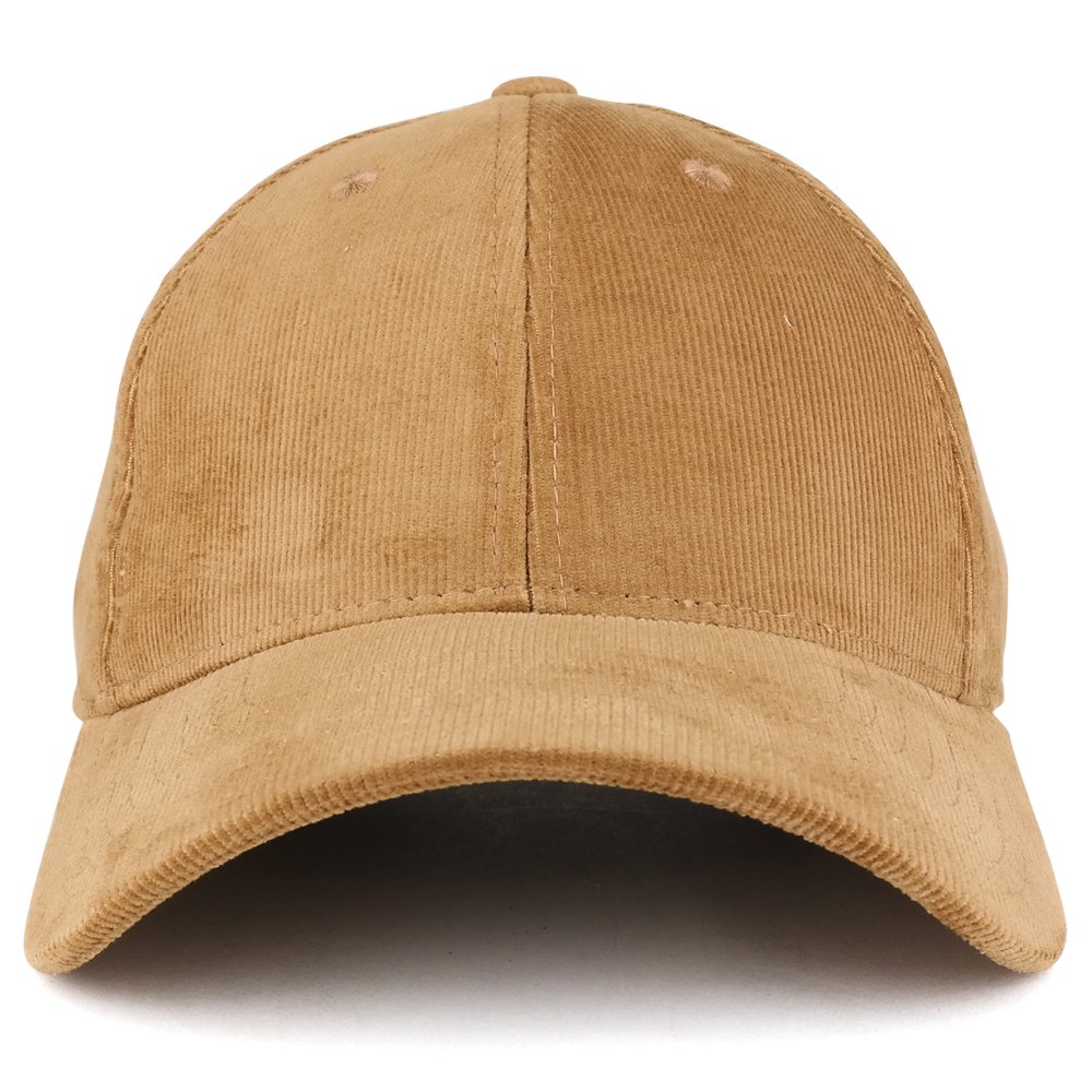 Armycrew Low Profile Structured Woven Corduroy Plain Baseball Cap - Coyote