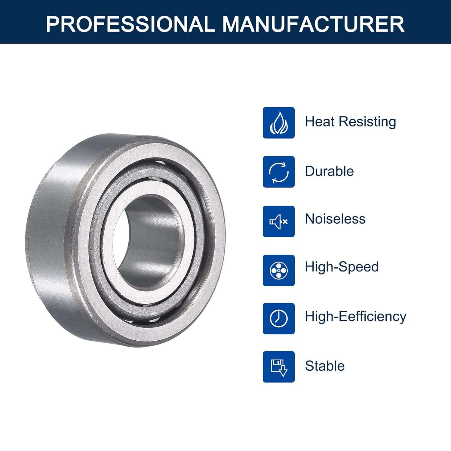 2 Pack 32203 Tapered Roller Bearing Cone and Cup Set, 17mm Bore 40mm OD 16mm Cup Width, Chrome Steel Taper Bearings Set, ABEC-3