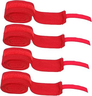 Sosoport 2 Pares De Bandagem De Boxe Luvas De Soco Muay Thai Fita De Mão Enrolada Bandagem De Boxe Kickboxing Bandagem Esportiva Envoltório De Algodão Bandagem De Mão De Boxe Vermelho