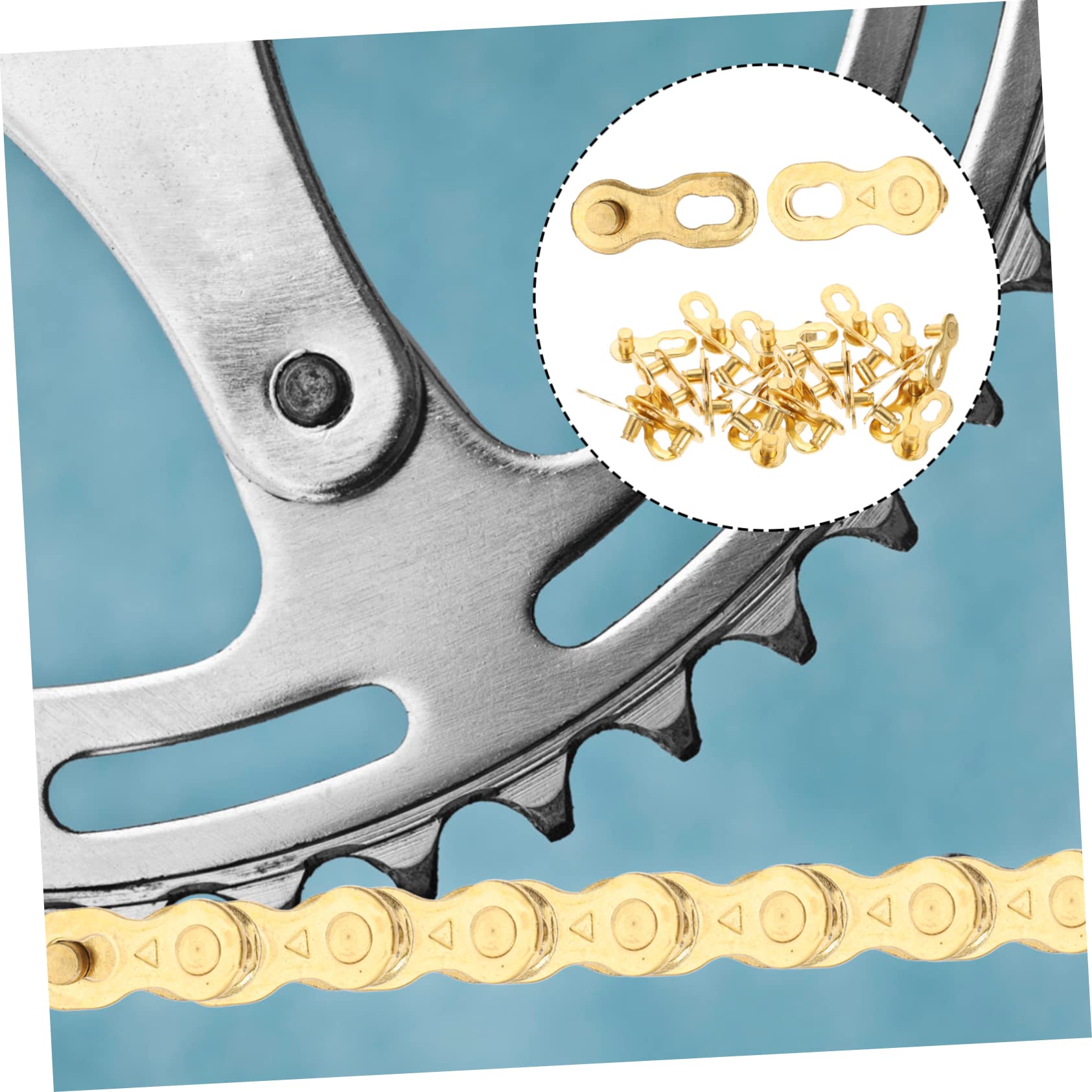 INOOMP 72pezzi Giunti Catena Bicicletta Pratici Con Facile Installazione Per Mountain Bike Collegamenti Catena Resistenti e Sostituzione Per Ciclisti Appassionati