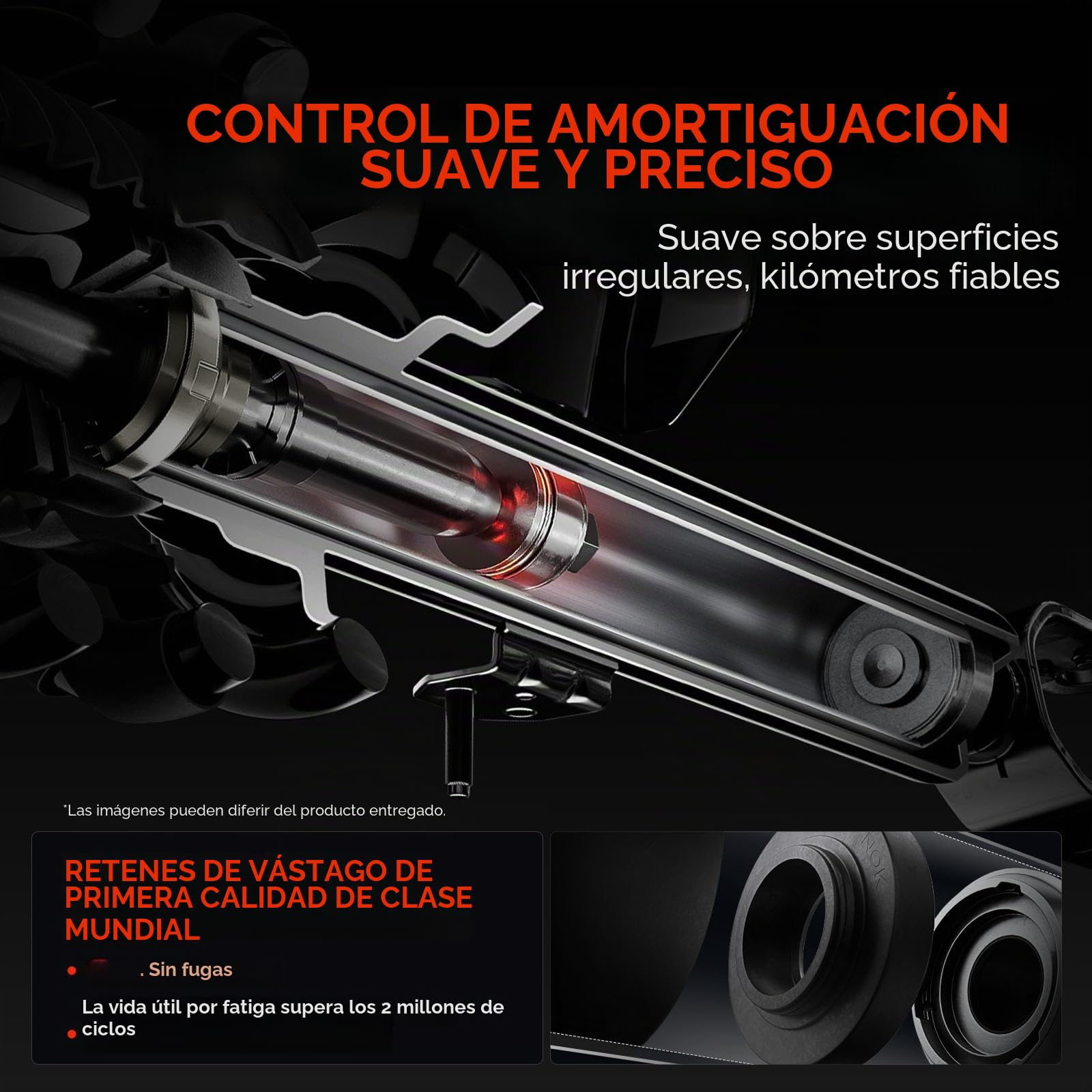 Frankberg 2 amortiguadores de choque delantero izquierdo y derecho, presión de gas de 519 mm, compatible con Qashqai II SUV J11 J11 Kadjar HA HL Replace # 3340172,3340173