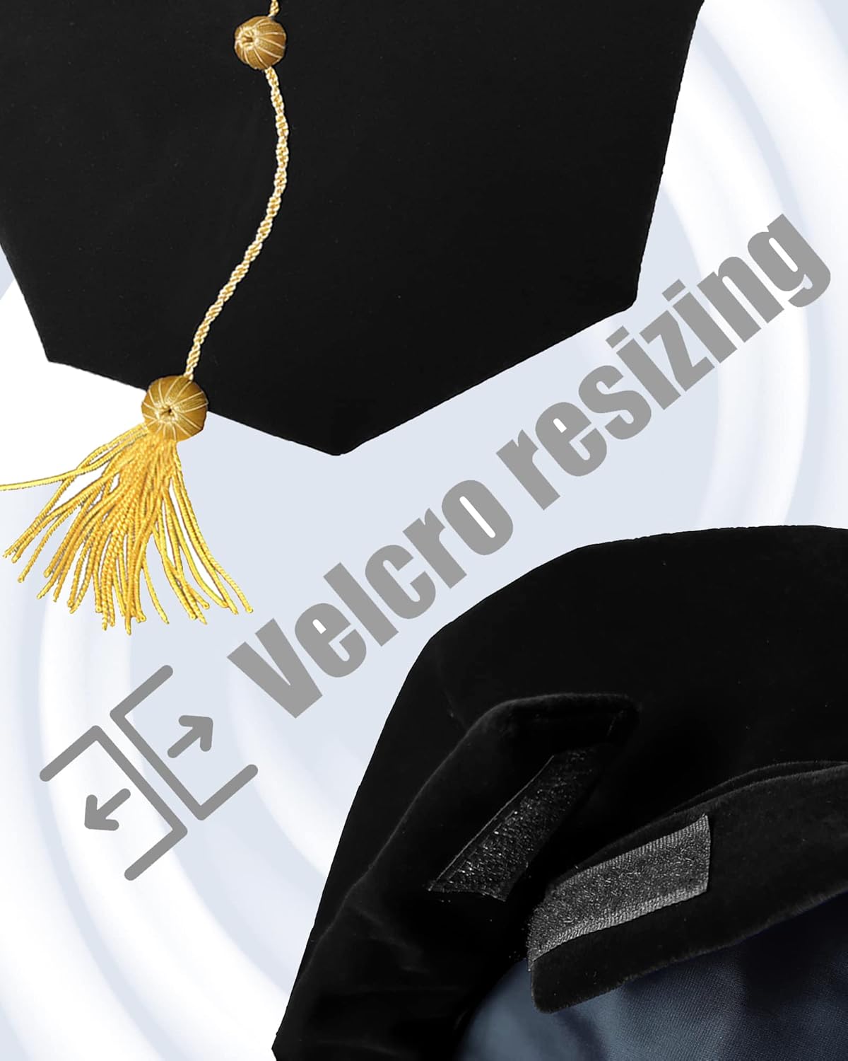 Graduation Tam Doctoral Tam Doctoral Regalia 8 Sided with Gold Bullion Tassel, Black-8-sided, One Size - Image 4