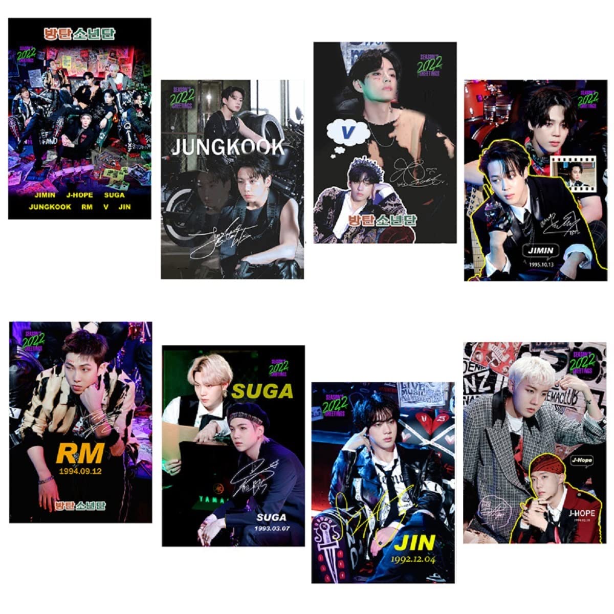 MeiYiYou BangTan Boys Posters Map Of The Soul 7: BangTan Boys Photo Wall Deco Posters Personal Album Poster (Blue), 16.46 ...