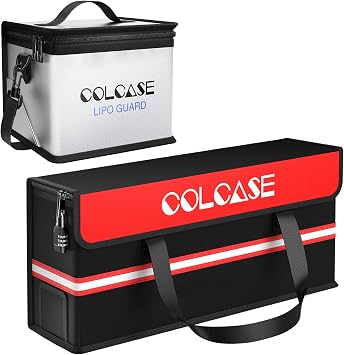 COLCASE Lipo Battery Bag and Ebike Battery Bag Combo Storage for Lipo Batteries ebike Batteries