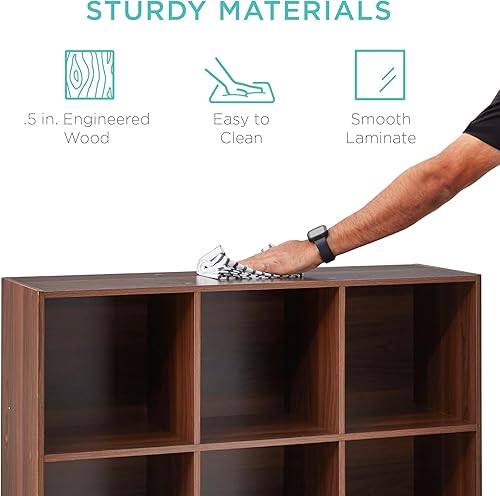 Miniatura 216 de Best Choice Products - Organizador de almacenamiento de 6 cubos, apertura de 13.5 pulgadas, estantería, estante de exhibición, personalizable con 3