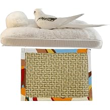 Bird Cage Platform, Acrylic Platform with Warm Cushion and Cooler, Warm Bed for Sleeping, Parrot Stand Perch for Cockatiel Conure Lovebird Budgie Caique, Birdcage Accessories S