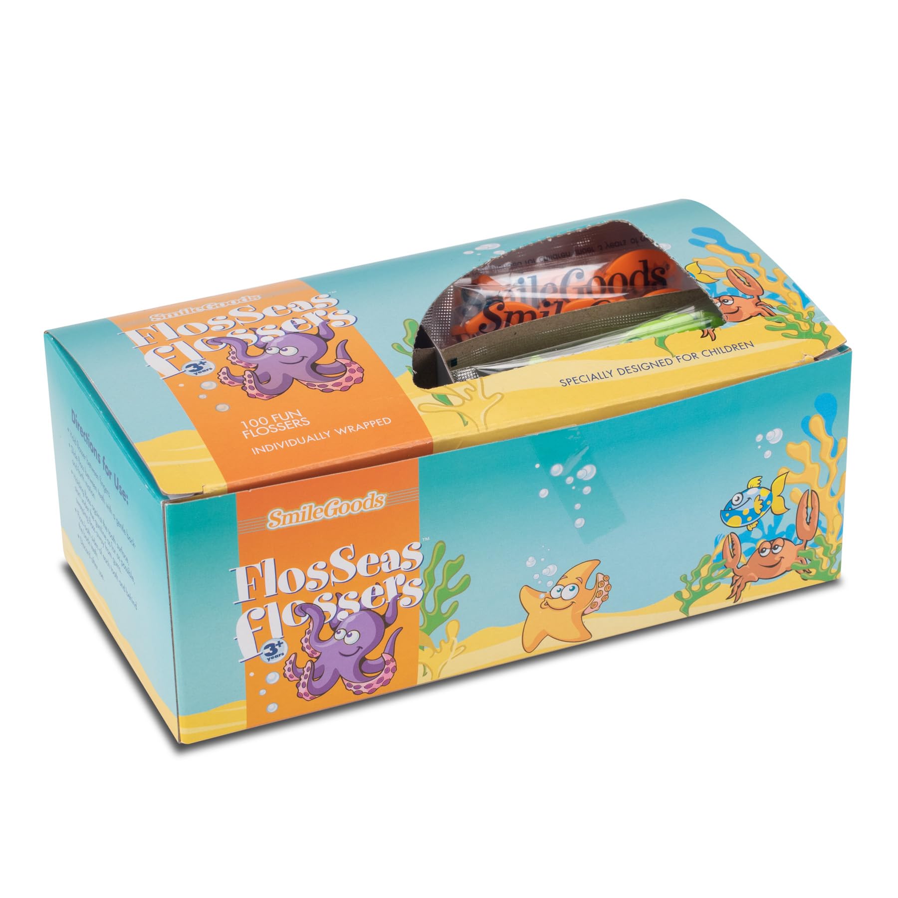 Practicon 7045281 SmileGoods FlosSeas - Flossers, individuales (paquete de 200)