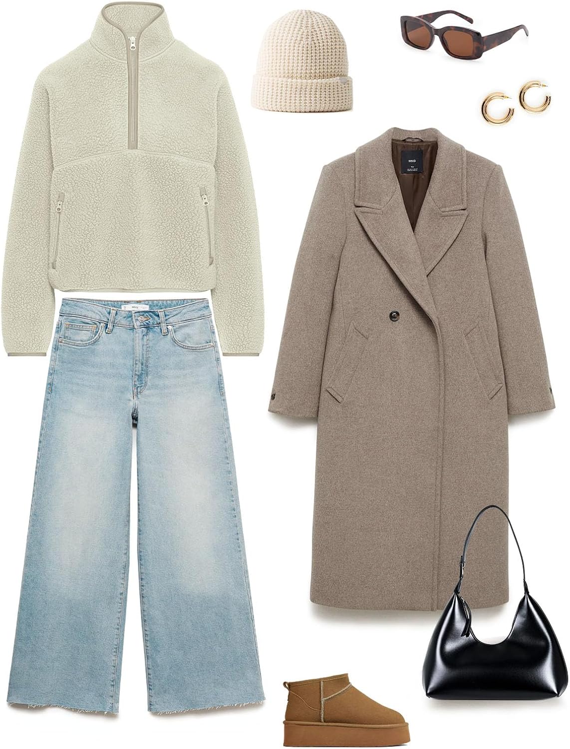 LASLULU Womens Half Zip Pullover Cropped Sweatshirts Sherpa Fleece Jacket Fuzzy Sweaters Cute Winter Jackets with Pockets - Image 6