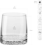 KROSNO Whisky Glasses | Set of 6 | 12.5 oz | Fjord Collection | Drinking Glasses Cocktail Glasses Gift Box | Home, Restaurants and Kitchen Set | Dishwasher Safe Glass Cup