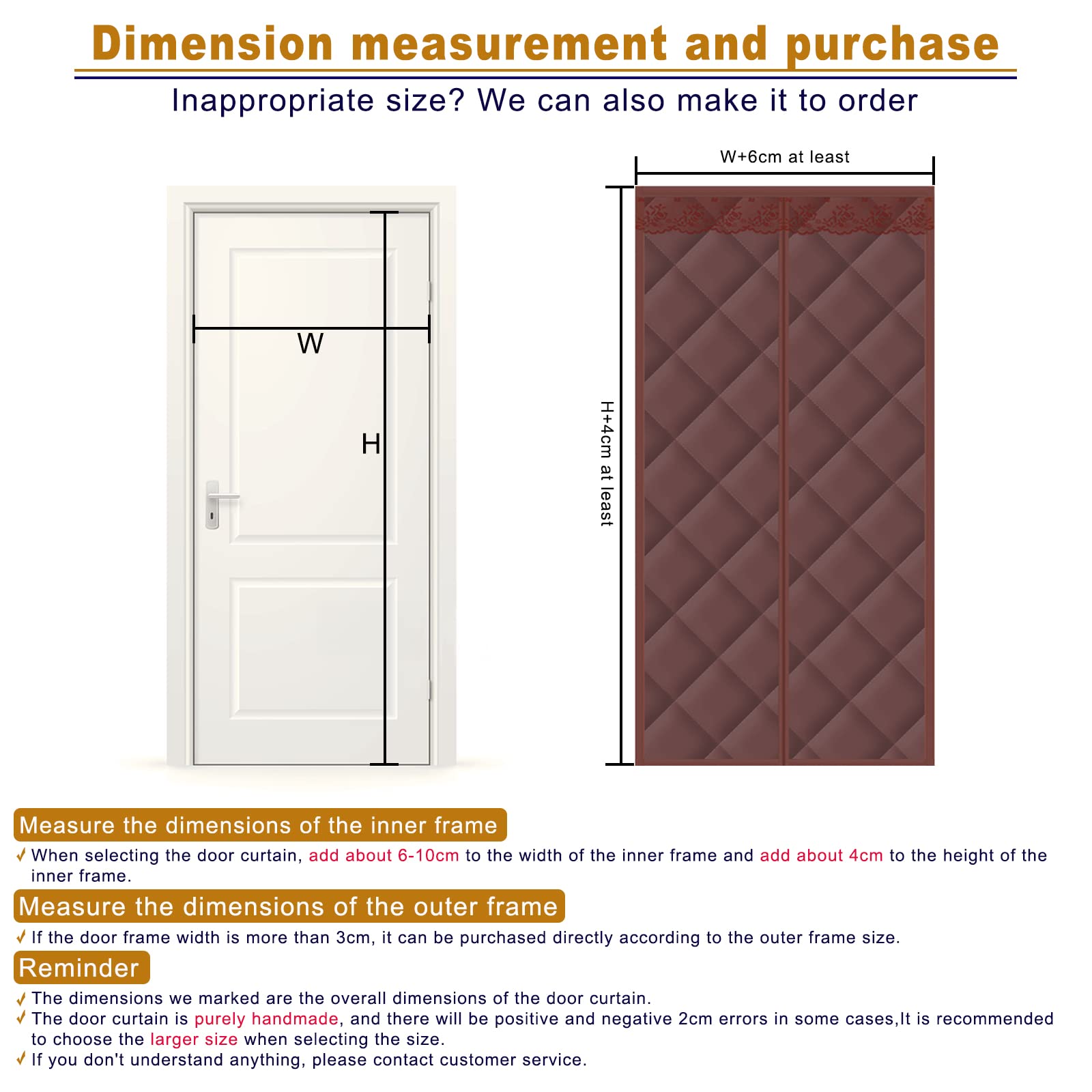 Tenere Caldo Tenda per Porte Divisorie 110x240cm,Termica E Isolante Prova di Vento Termica Tenda Automatica Facile da Installare Inverno Tenda di Porta di Cotone Rimovibile per Garage,caffè