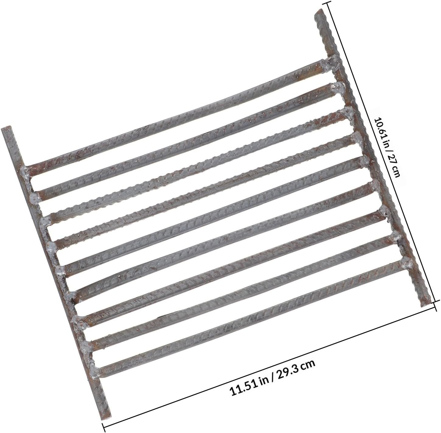 Heavy Duty Steel Stove Grate with Nonslip Surface and Sturdy Construction, Sturdy Fire Grate for Charcoal and Fireplace Use, for Indoor and Barbecue Scenarios