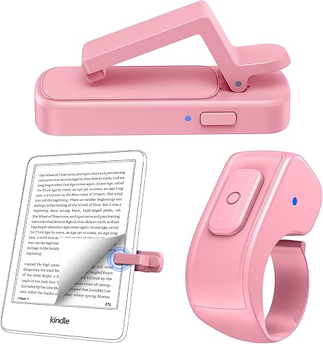 Anillo giratorio de página remoto para Kindle Paperwhite Oasis Scribe Kobo, diseñado para fundas gruesas, control remoto de cámara para iPhone,