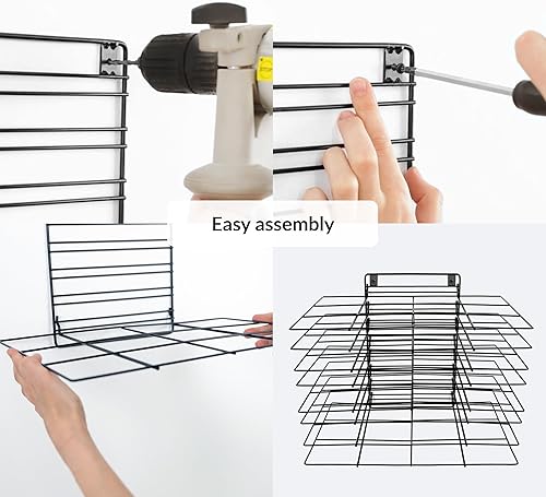 Miniatura 7 de ODOXIA Escurridor de arte colgante para el aula  Pequeño estante de secado de pintura colgante  8 estantes extraíbles  Estante de lienzo para