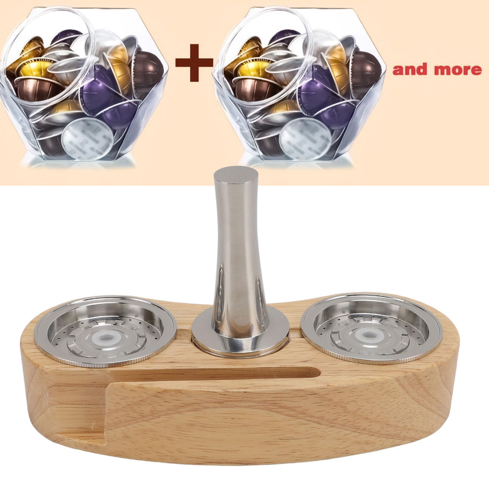 Fafeicy Cápsulas de café Reutilizables de Acero Inoxidable Cápsulas Recargables con Manipulación para Uso de la Oficina en Casa