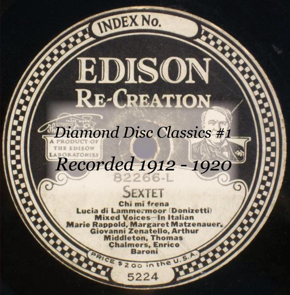 Diamond Disc Classics 1 Recorded 1912 1920 CDs & Vinyl