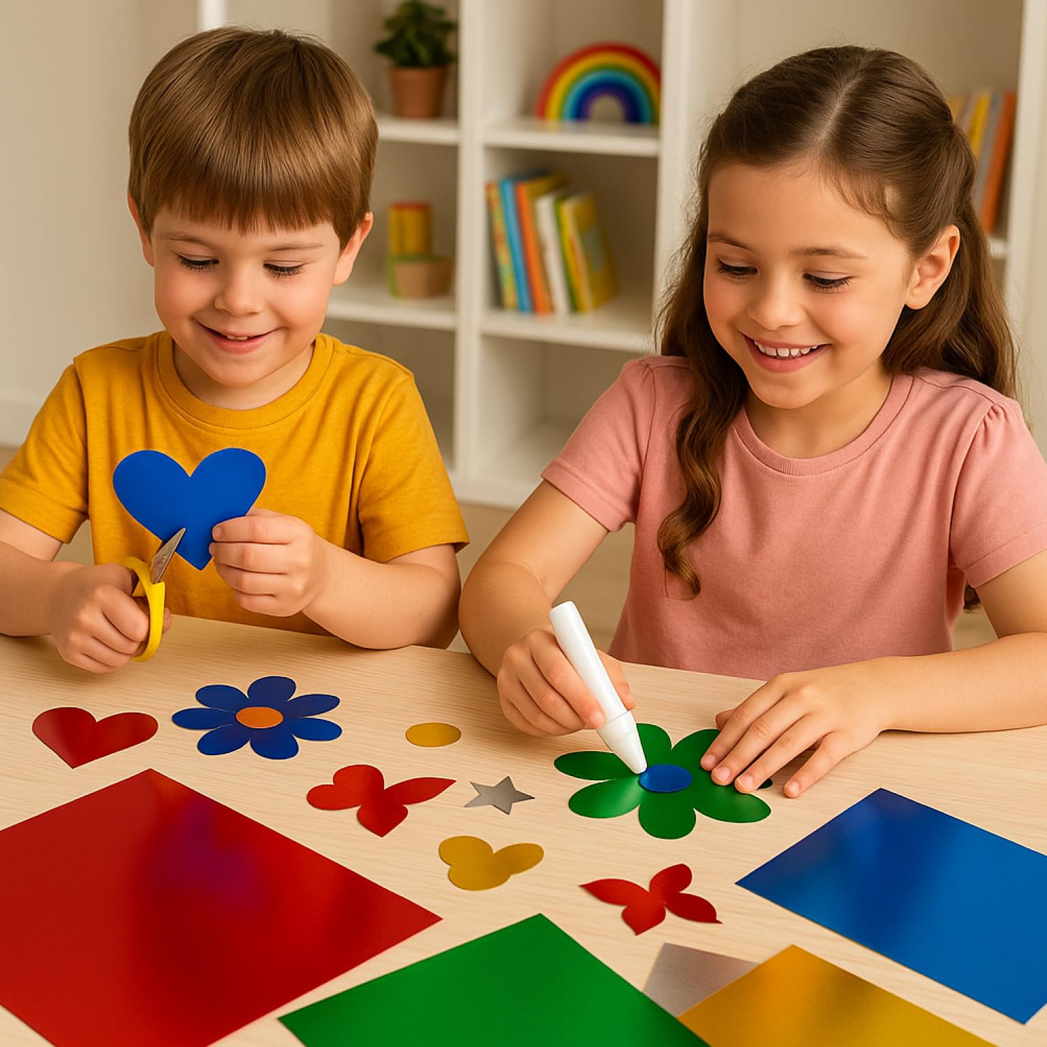 Cartoncino Colorato Metallizzato, Fogli Grandi 50x65 cm, Cartoncini 230g per Fai da Te, Progetti Creativi e Arte con Effetto Riflettente · m-office (10 fogli, blu)