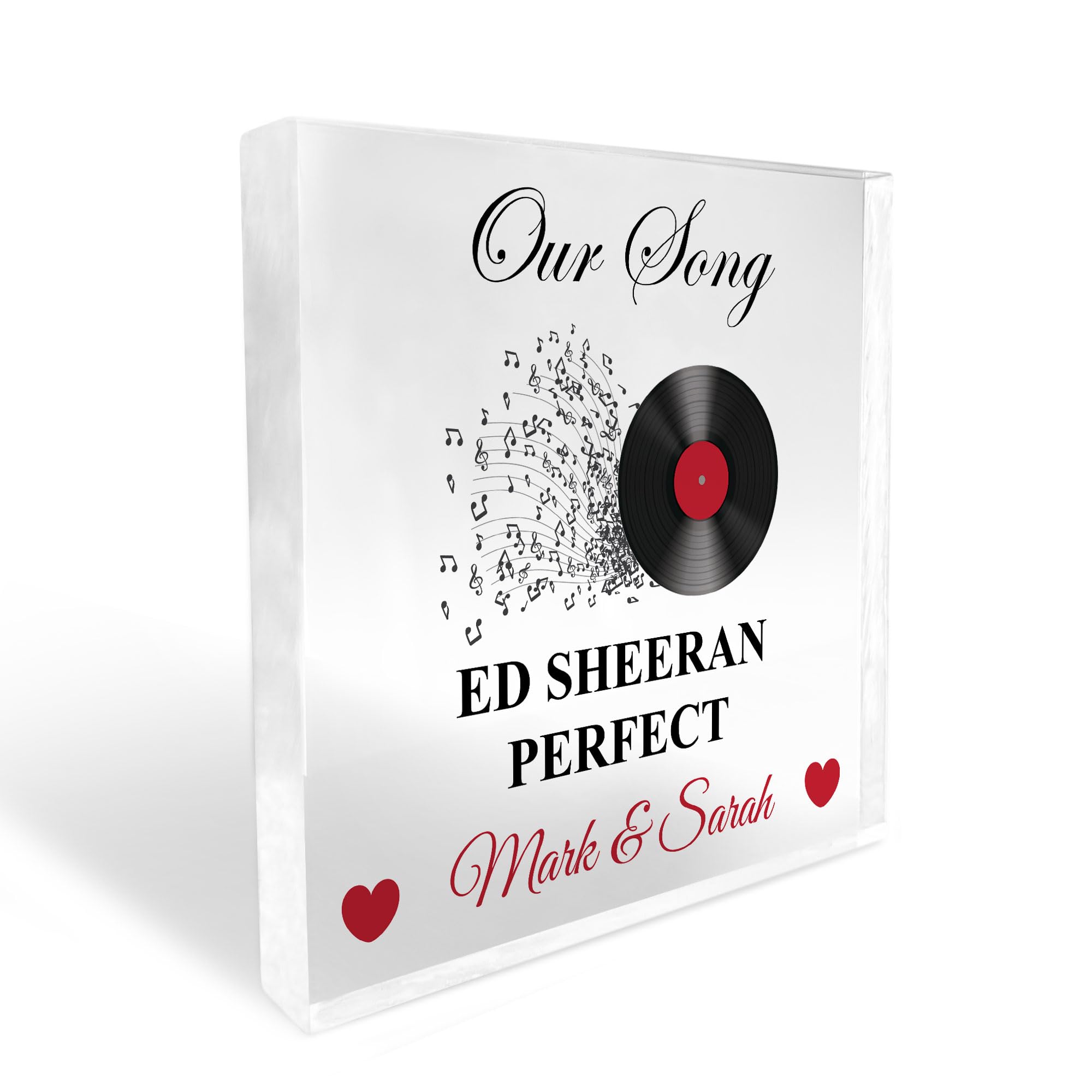 Red Ocean PERSONALISED Our Song First Dance Anniversary Present Valentines Gifts For Him Her Couple Husband Wife Wedding Day Gift Wedding Anniversary