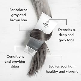 FOUR REASONS Color Mask - Graphite - (27 Colors) Toning Treatment, Color Depositing Conditioner, Tone & Enhance Color-Treated Hair - Semi Permanent Hair Dye, Vegan and Cruelty-Free, 6.76 fl oz