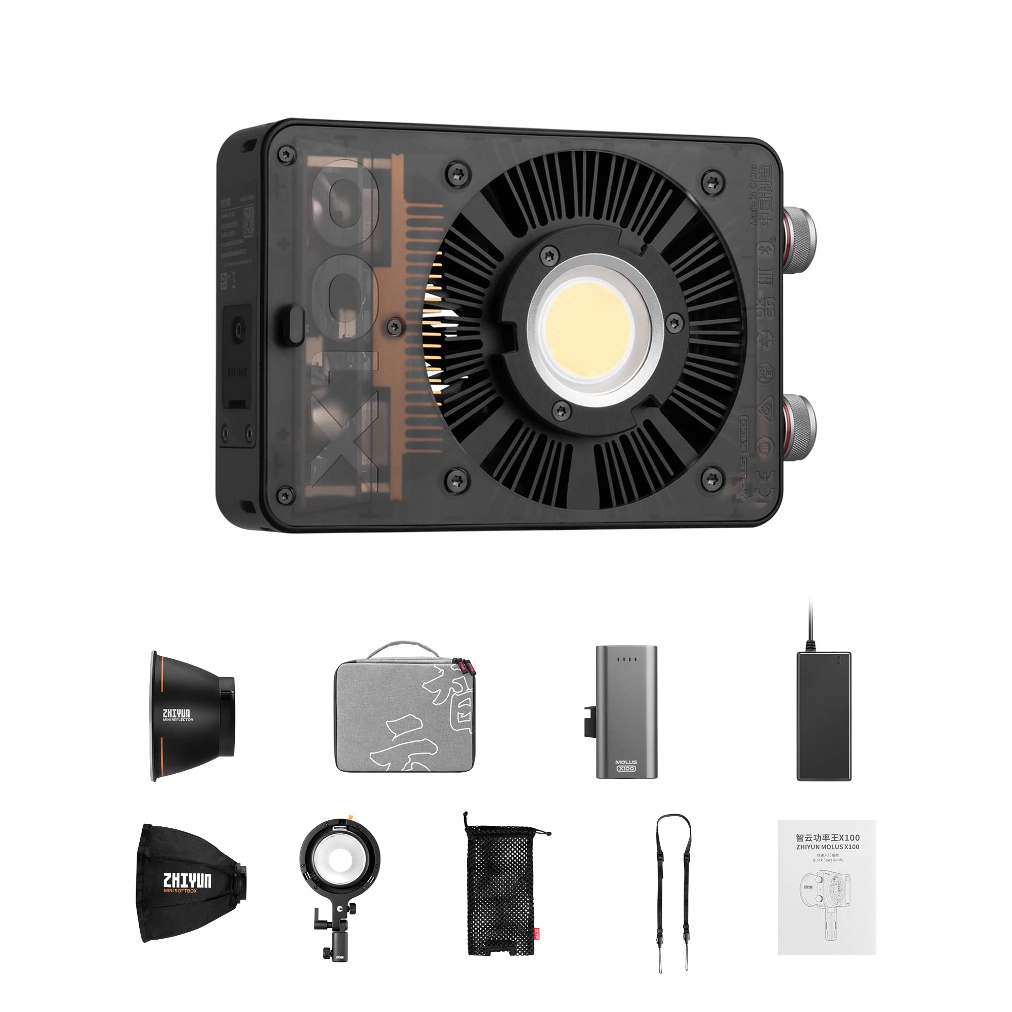 Amazon | [公式旗艦店] ZHIYUN MOLUS X100 PRO LEDビデオライト 100W 
