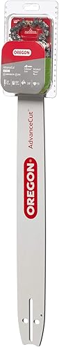 Miniatura 10 de Oregon Barra guía de motosierra y combo de cadena, repuesto AdvanceCut para cadenas de sierra, con cadena de retroceso bajo, longitud de barra de 20
