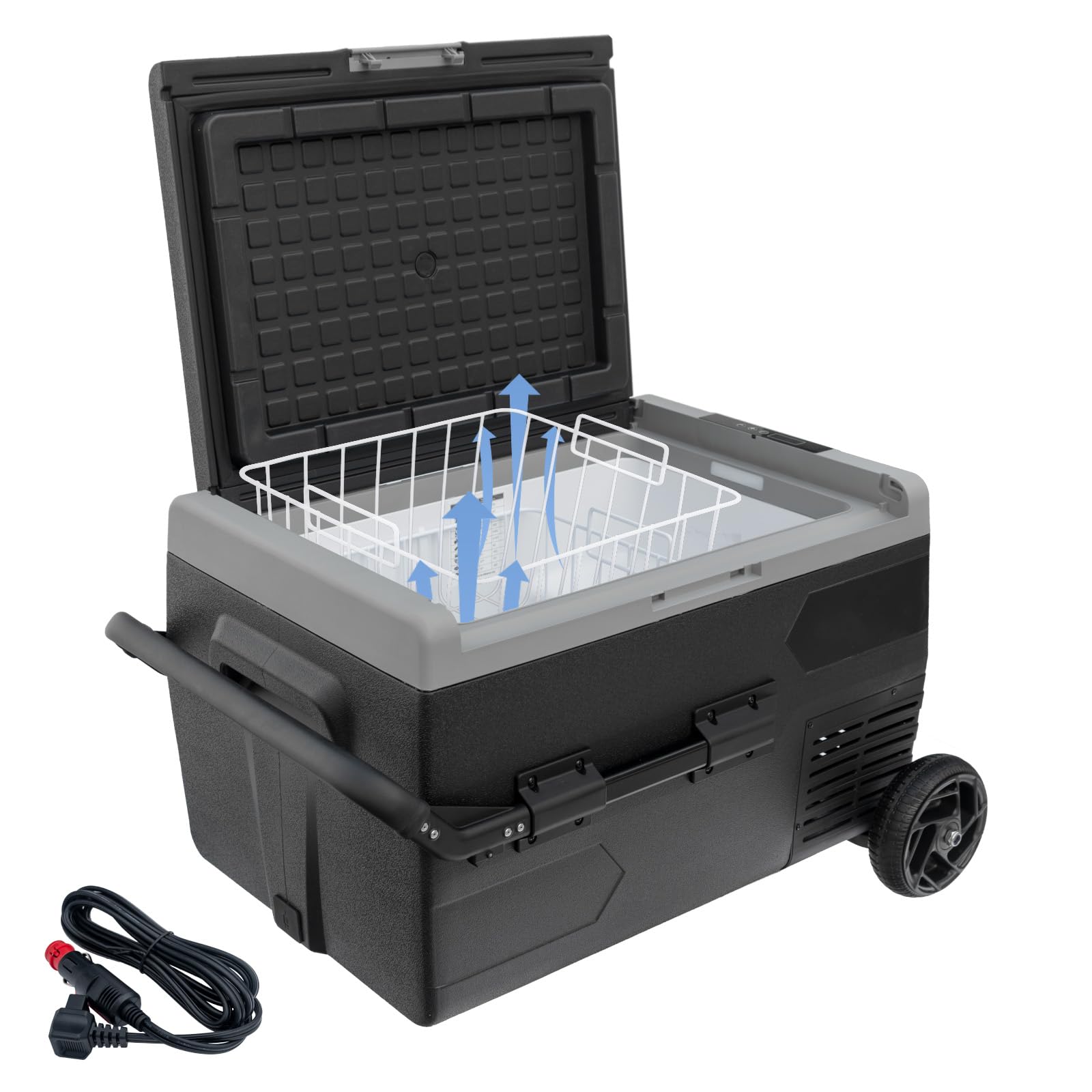 Amazon.co.jp: Techomey 12ボルト 車用冷蔵庫 50L ポータブル冷蔵庫