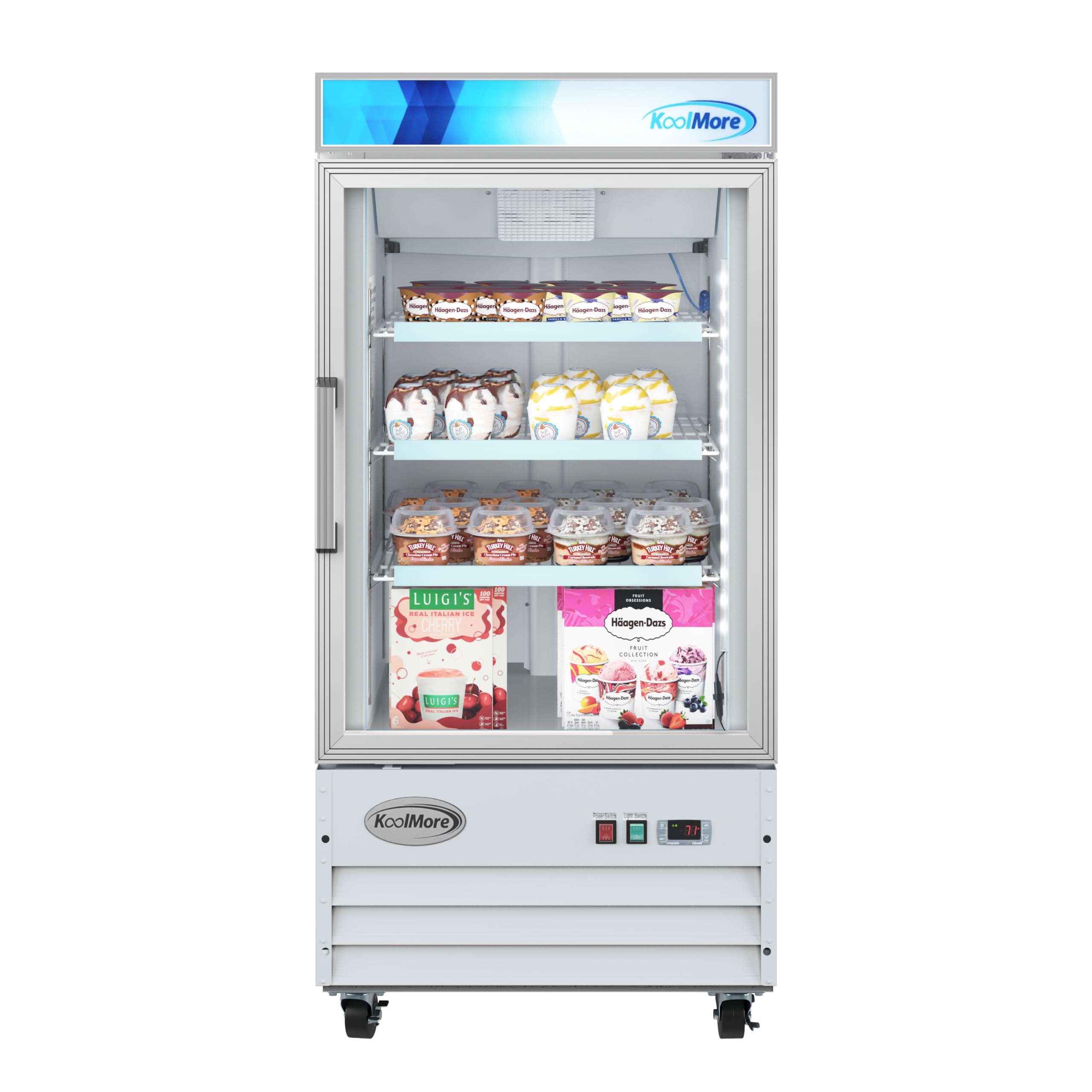 KoolMore MDF-1GD-9C-WH 9 cu ft Upright Freezer White
