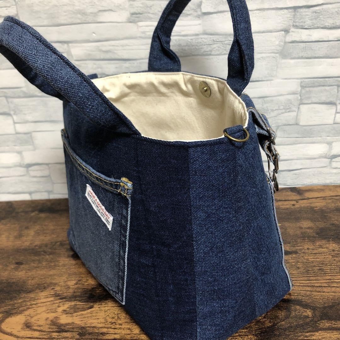 Amazon.co.jp: デニムリメイクオーバーオールトートバッグ : 文房具