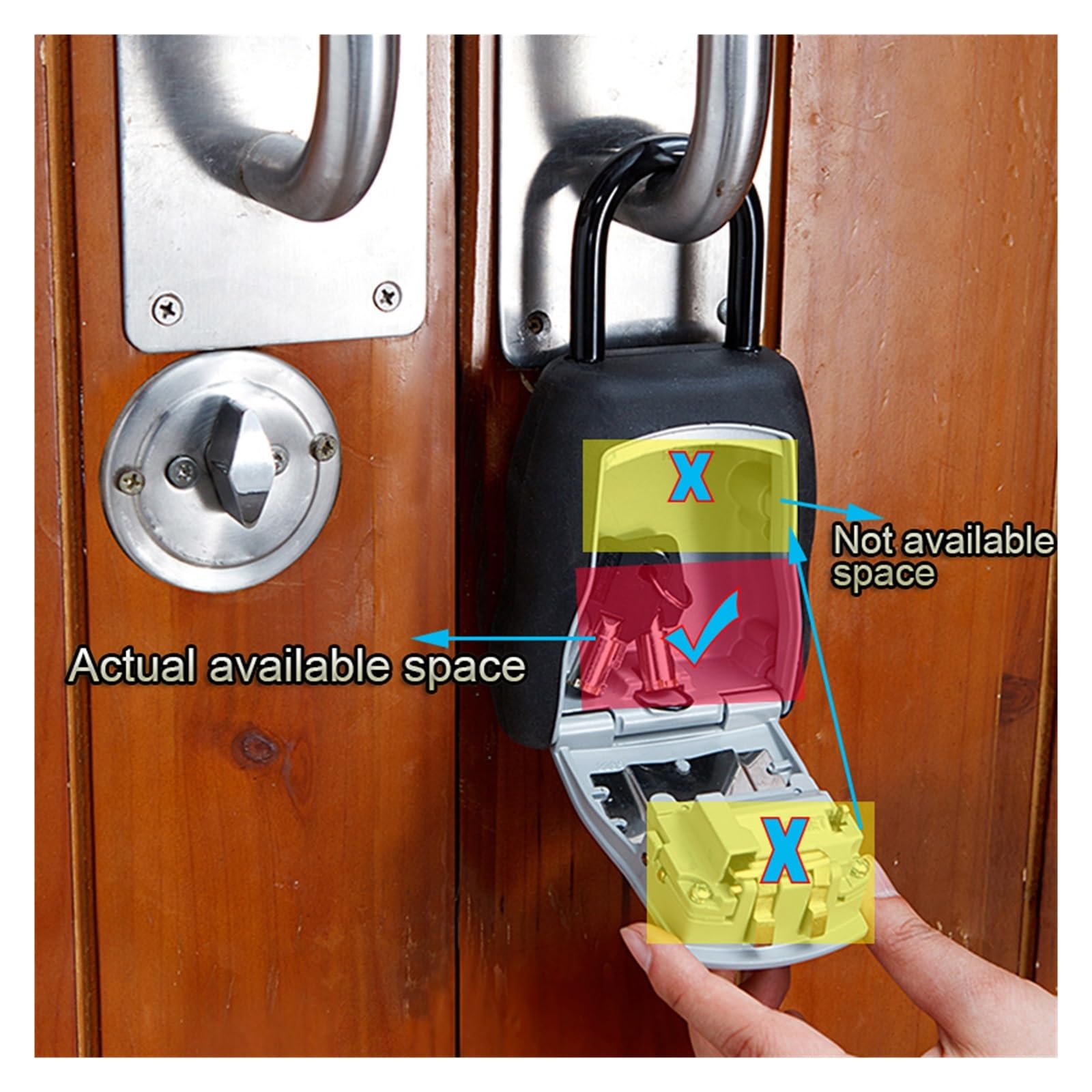 Tresor, Schlüsselsafe For Den Außenbereich, Schloss For Den Außenbereich, Schlüsseltresor For Schlüssel, Aufbewahrungsbox, Vorhängeschloss, Verwendung Von Passwortsperre, Legierungsmaterial, Schlüssel