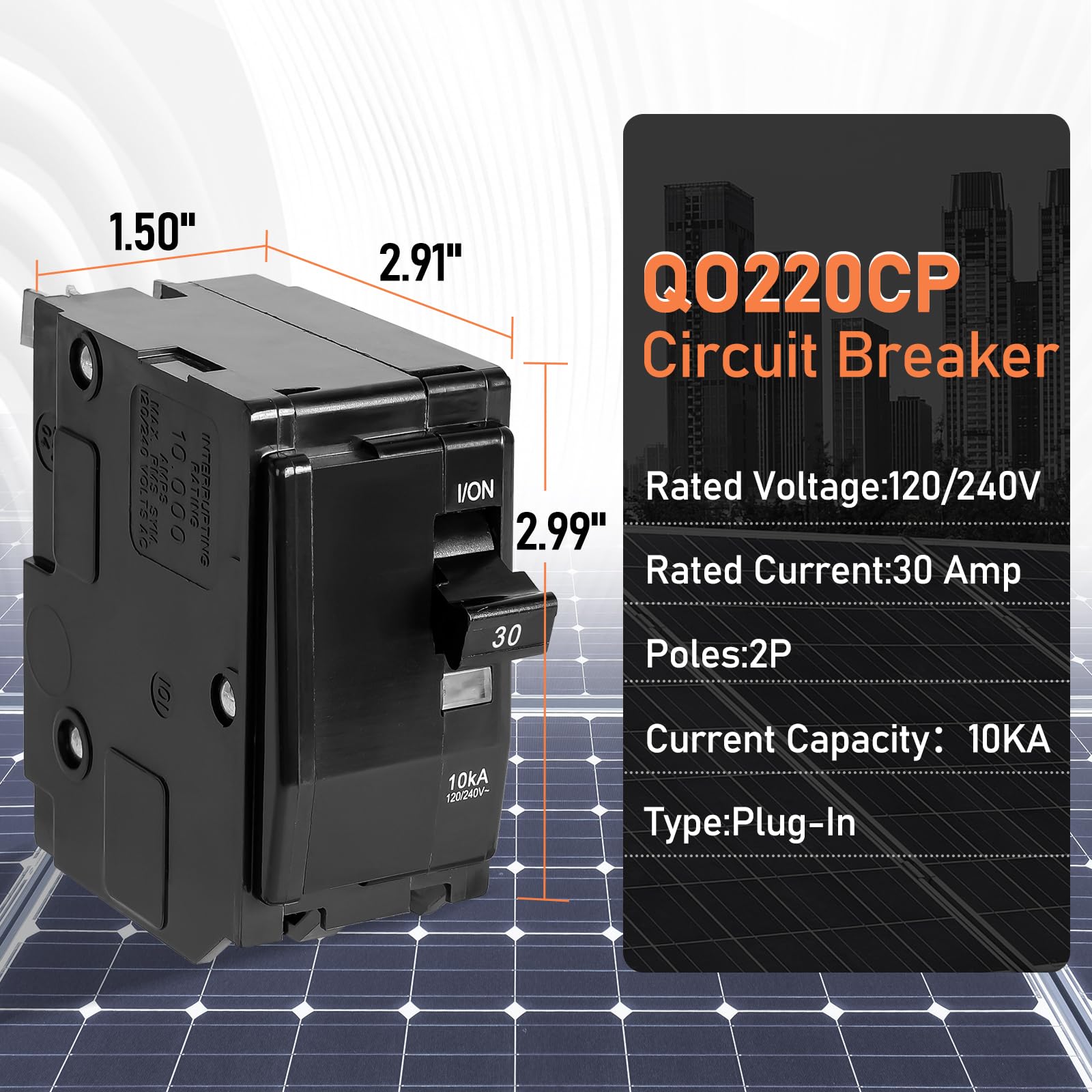 QO230CP,30 Amp 2P Circuit Breaker,Compatible with SD QO Load Center, CSED, and NQOD Distribution Panels,Indicator Light,30 Amp Tandem Breaker — Amazon image 3