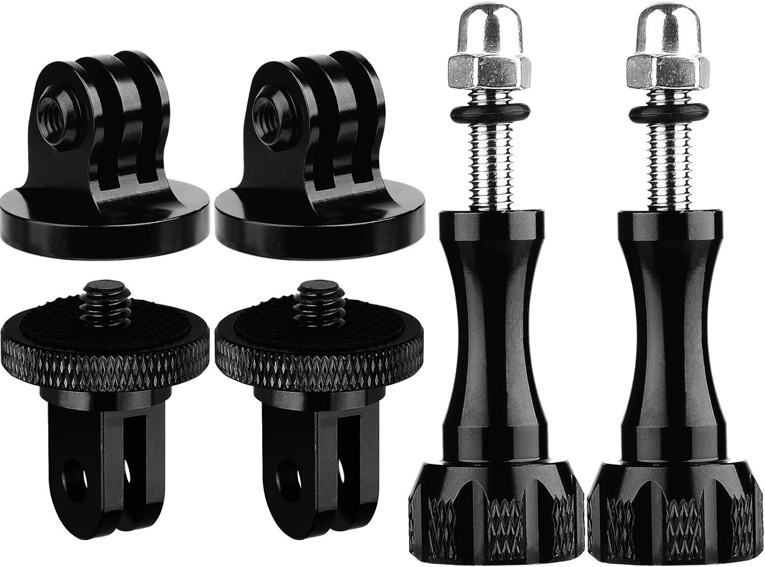 ChromLives 1/4" Aluminum Tripod Adapter Mount Screws Compatible with Gopro Hero 9,8, 7, 6, 5, 4, Session, 3, 2, 1