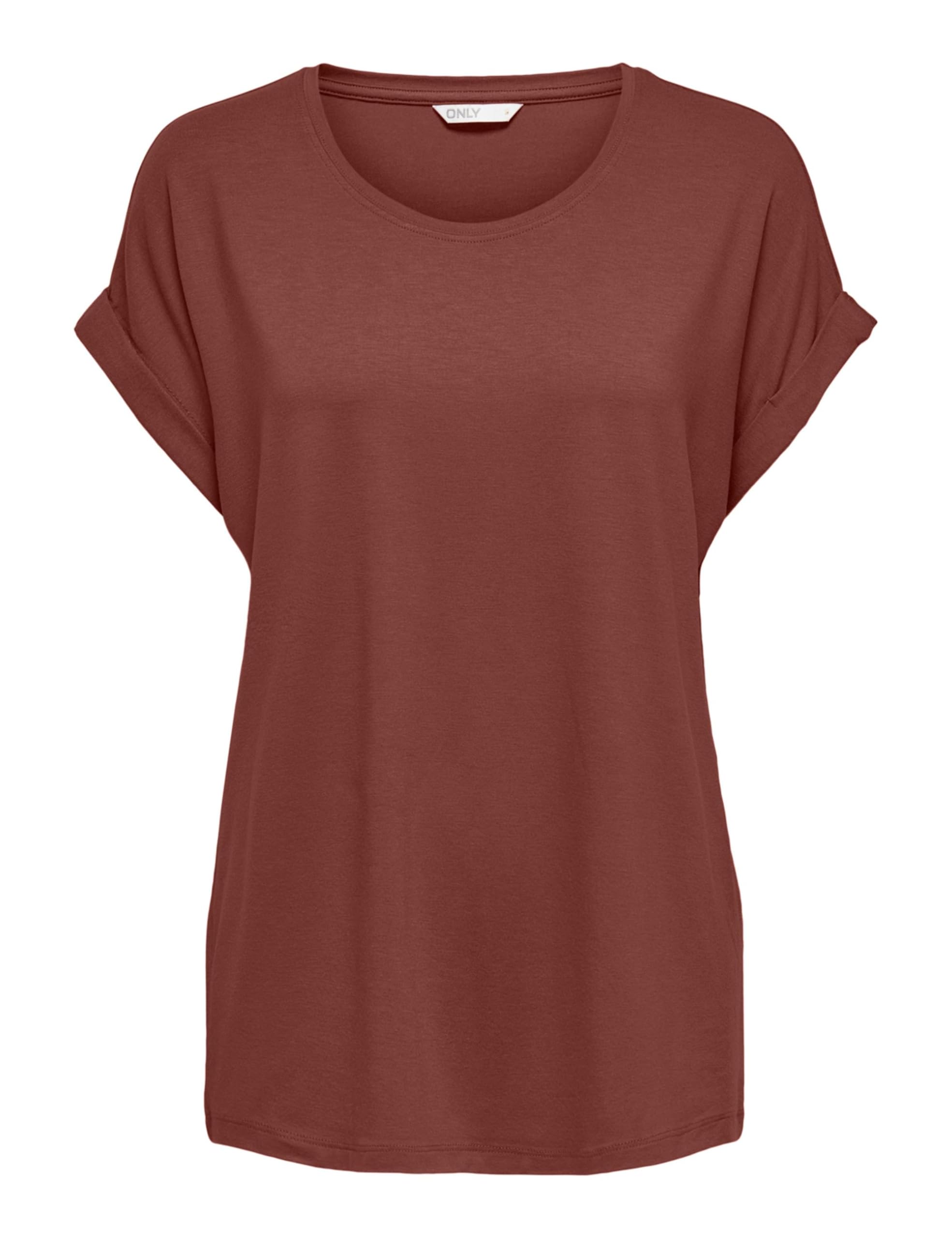 ONLY Womens Onlmoster S/S O-Neck Top Noos JRS T-Shirt, Henna, M UK
