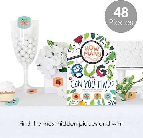 Miniatura 2 de Big Dot of Happiness Buggin' Out - Bugs Bugs Bugs - Bugs - Bugs Bugs - Juego de escondite y encuentra - 1 soporte y 48 piezas de juego